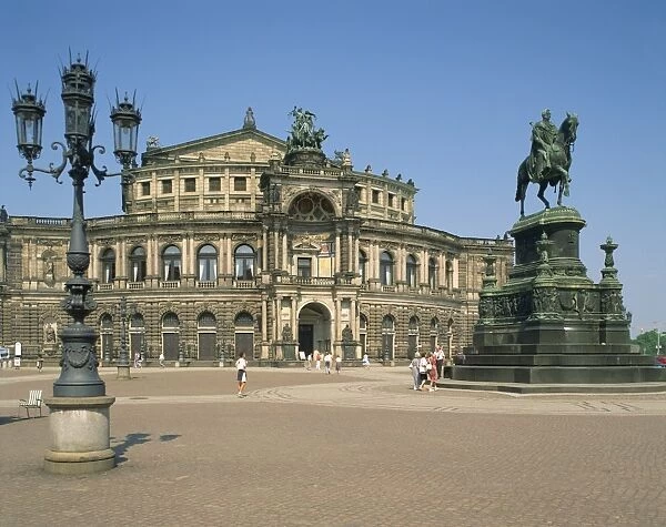 The Semper Opera House in the city of Dresden