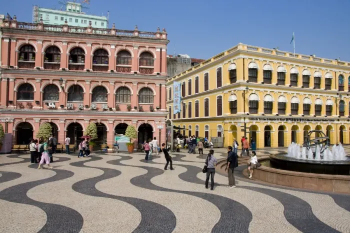 Framed Print : Senate Square (Largo de Senado), Macau, China, Asia Framed Print : Senate Square (Largo de Senado), Macau, China, Asia
