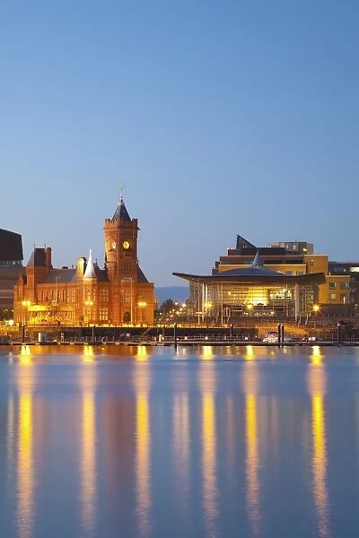 The Senedd (Welsh National Assembly Building) and Pier Head Building, Cardiff Bay