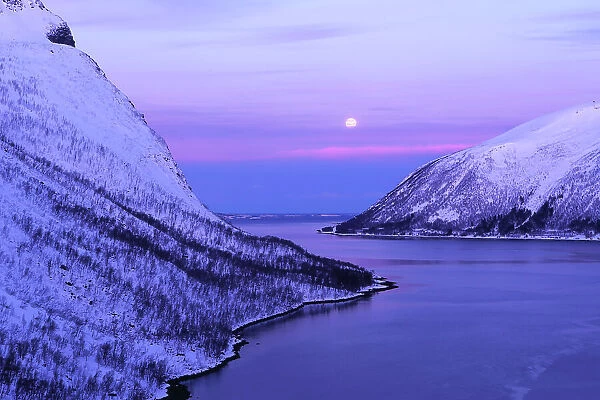 Senja island at dawn, Troms og Finnmark, north west Norway, Scandinavia, Europe