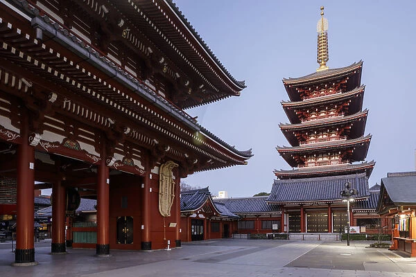Senso-ji Temple, an ancient Buddhist temple in the Asakusa district, Tokyo, Japan, Asia
