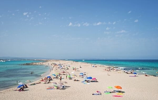 Ses Ilettes, Infinity Beach on Formentera, Balearic Islands, Spain, Mediterranean, Europe