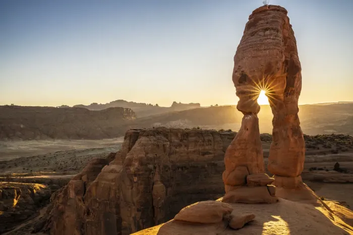 Framed Print : Setting sun through Delicate Arch with sunburst, Arches National Park, Utah Framed Print : Setting sun through Delicate Arch with sunburst, Arches National Park, Utah