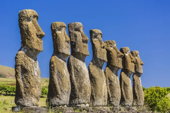 Framed Print : Seven Moai at Ahu Akivi, the first restored altar on Easter Island (Isla de Pascua) (Rapa Nui), UNESCO World Heritage Site, Chile, South America Framed Print : Seven Moai at Ahu Akivi, the first restored altar on Easter Island (Isla de Pascua) (Rapa Nui), UNESCO World Heritage Site, Chile, South America