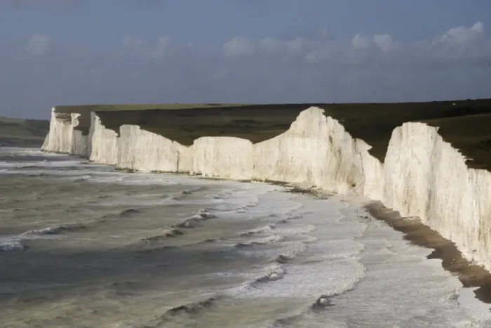 Framed Print : Seven Sisters from Birling Gap, South Downs National Park, East Sussex, England, United Kingdom, Europe
