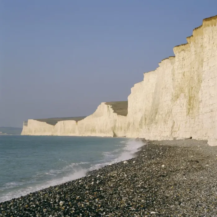 Framed Print : The Seven Sisters chalk cliffs seen from the beach at Birling Gap, East Sussex Framed Print : The Seven Sisters chalk cliffs seen from the beach at Birling Gap, East Sussex