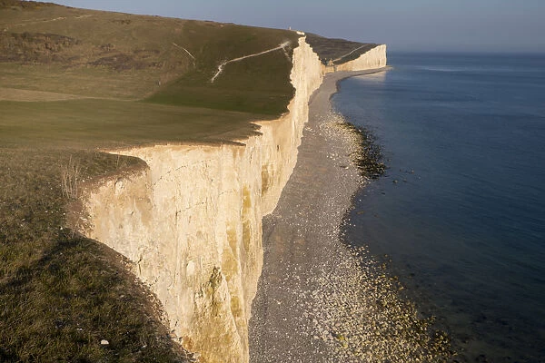 Seven Sisters chalk cliffs, South Downs National Park, East Sussex, England, United