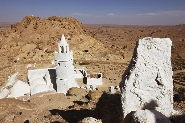 Seven Sleepers Mosque, Chenini, Sahara Desert, Tunisia, North Africa, Africa