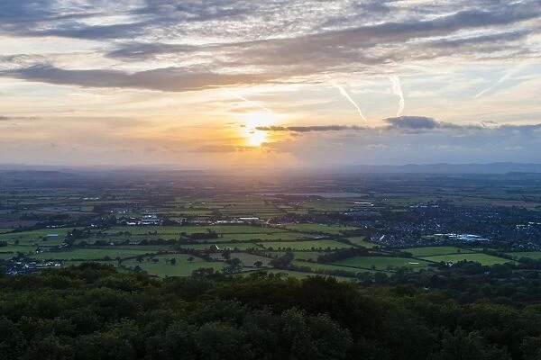 Severn Vale and Cleve Hill, part of the Cotswold Hill, Cheltenham, The Cotswolds, Gloucestershire, England, United Kingdom, Europe