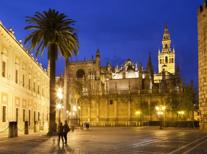 Framed Print : Seville cathedral (catedral) and the Giralda at night, UNESCO World Heritage Site, Seville, Andalucia, Spain, Europe Framed Print : Seville cathedral (catedral) and the Giralda at night, UNESCO World Heritage Site, Seville, Andalucia, Spain, Europe