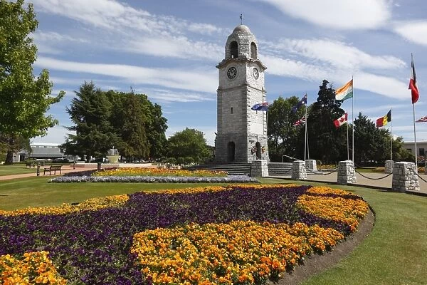 Seymour Square and clock tower, Blenheim, Marlborough region, South Island, New Zealand, Pacific