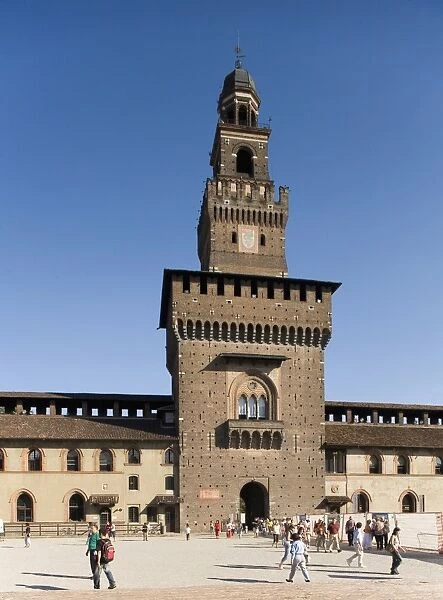 Sforzas Castle, Milan, Lombardy, Italy, Europe