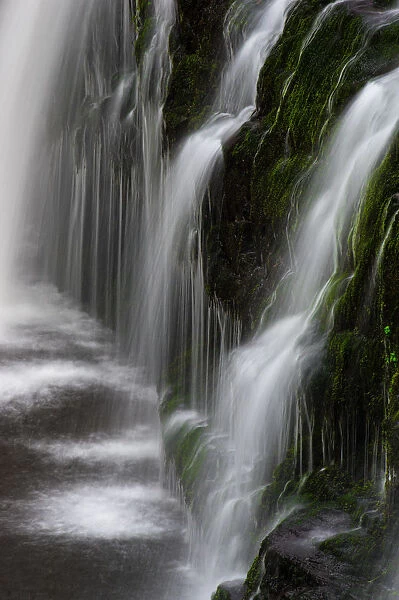 Sgwd y Pannwr waterfall, Pontneddfechan, Brecon Beacons, Powys, Wales, United Kingdom