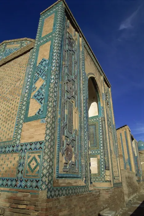 Framed Print : Shadi Mulk Aka mausoleum, Shah i Zindah cemetery for Timurid royal family Framed Print : Shadi Mulk Aka mausoleum, Shah i Zindah cemetery for Timurid royal family