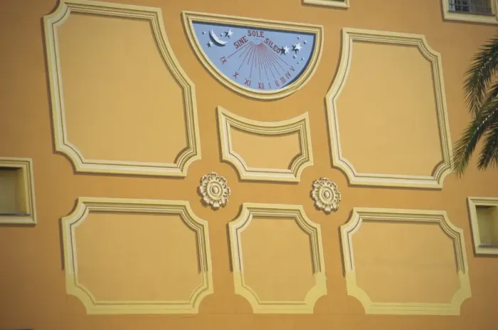 Framed Print : Shadowclock, trompe l oeil paintwork, Arenzano, Liguria, Italy, Europe Framed Print : Shadowclock, trompe l oeil paintwork, Arenzano, Liguria, Italy, Europe