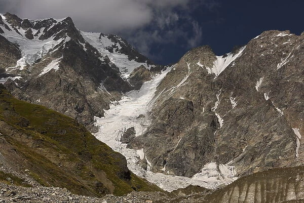 Shakara mountain and Glacier, Svaneti, Georgia, Central Asia, Asia