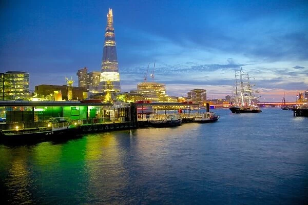 The Shard and River Thames from City of London, London, England, United Kingdom, Europe