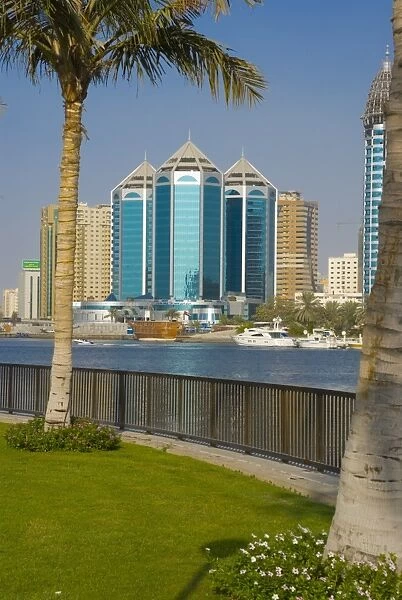 Sharjah Creek skyline, Sharjah, United Arab Emirates (U