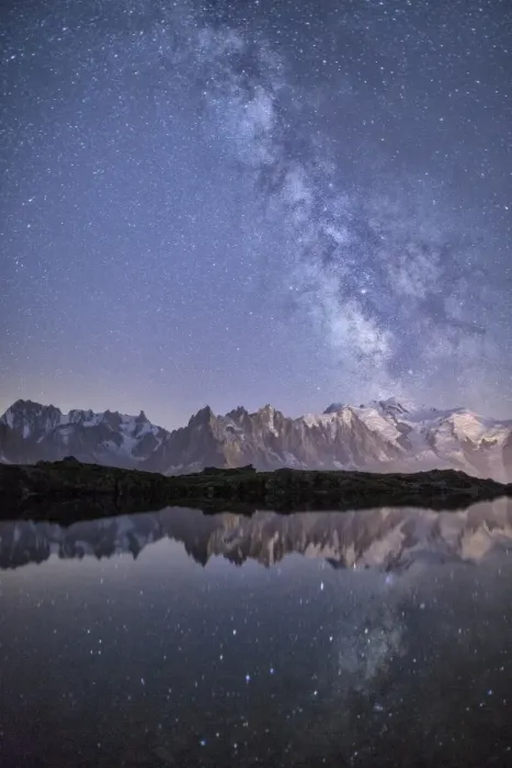 Framed Print : A sharp Milky Way on a starry night at Lac des Cheserys with Mont Blanc, Europes highest peak Framed Print : A sharp Milky Way on a starry night at Lac des Cheserys with Mont Blanc, Europes highest peak