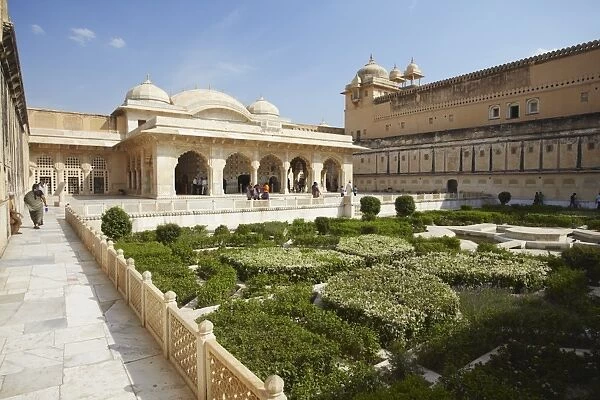 Sheesh Mahal (Mirror Palace) in Amber Fort, Jaipur, Rajasthan, India, Asia
