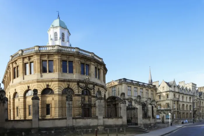 Framed Print : The Sheldonian Theatre by Christopher Wren, Oxford, Oxfordshire, England, United Kingdom
