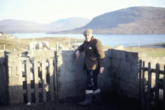 Framed Print : Shepherd, island of Harris Framed Print : Shepherd, island of Harris