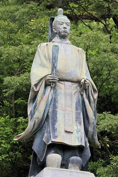Shimadzu Tadoyoshi Statue, Tanshoen Garden, Kagoshima City, Kyushu Island, Japan, Asia