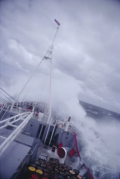 Ship in rough seas, Antarctic Ocean, Antarctica