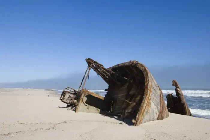 Framed Print : Ship wreck, Skeleton Coast, Namibia, Africa Framed Print : Ship wreck, Skeleton Coast, Namibia, Africa
