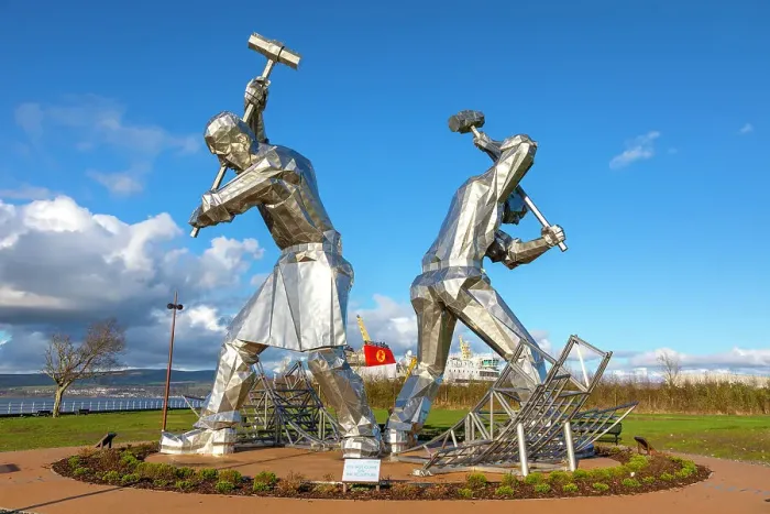 Framed Print : The Shipbuilders of Port Glasgow statues, Inverclyde, Coronation Park, Port Glasgow, Scotland, United Kingdom, Europe Framed Print : The Shipbuilders of Port Glasgow statues, Inverclyde, Coronation Park, Port Glasgow, Scotland, United Kingdom, Europe