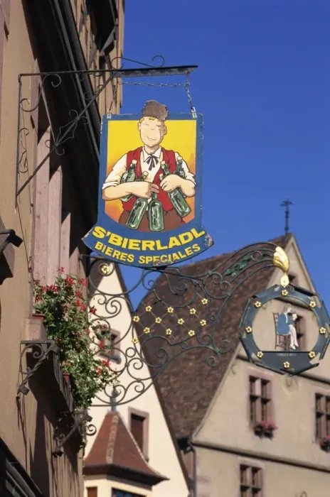 Framed Print : Shop sign, Kaysersberg, Alsace, France, Europe Framed Print : Shop sign, Kaysersberg, Alsace, France, Europe