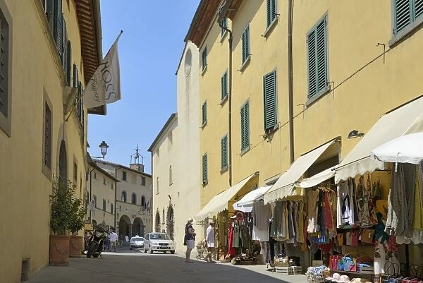 Shops in the centre of the old town, Radda in Chianti, Tuscany, Italy, Europe