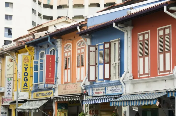 Framed Print : Shops in Little India Framed Print : Shops in Little India
