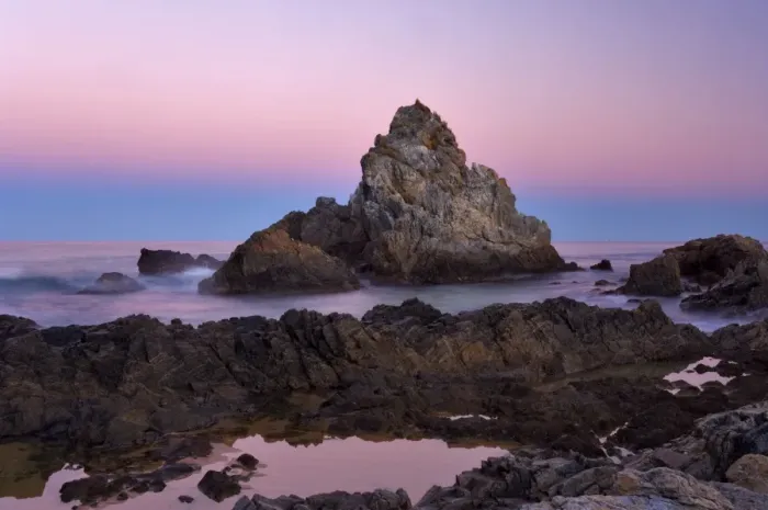 Framed Print : Shore near Bermagui at dusk, New South Wales, Australia, Pacific Framed Print : Shore near Bermagui at dusk, New South Wales, Australia, Pacific