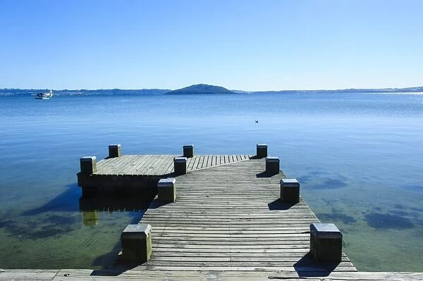 The shores of Lake Rotorua, Rotorua, North Island, New Zealand, Pacific