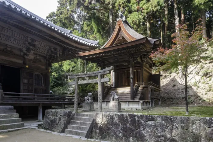 Framed Print : Shoshazan Engyo-ji temple on Mount Shosha, Himeji, Kansai, Japan, Asia