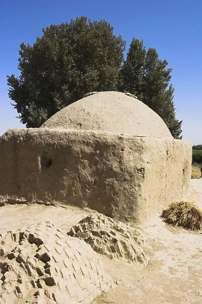 Shrine at No-Gonbad Mosque (Mosque of Nine Cupolas) also known as Khoja Piada or Masjid-e Haji Piyada (Mosque of the Walking Pilgrim), dating from the 9th centruy AD, the earliest Islamic monument in the country, Balkh (Mother of Cities), Balkh province