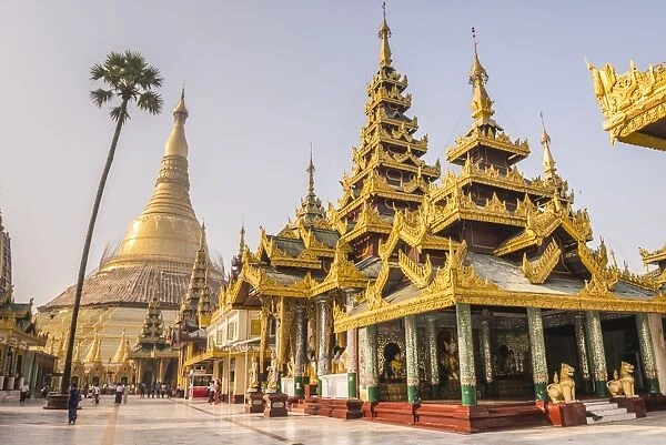 Shwedagon Pagoda (Shwedagon Zedi Daw) (Golden Pagoda), Yangon (Rangoon), Myanmar (Burma)