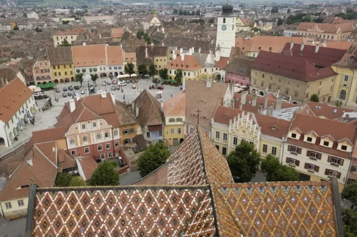 Framed Print : Sibiu from the Evangelical Cathedral, Sibiu, Transylvania, Romania, Europe Framed Print : Sibiu from the Evangelical Cathedral, Sibiu, Transylvania, Romania, Europe