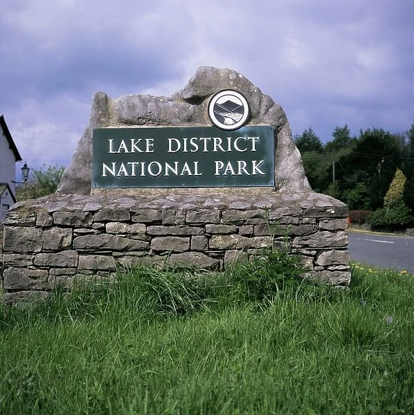 Sign, Lake District National Park, Cumbria, England, United Kingdom, Europe
