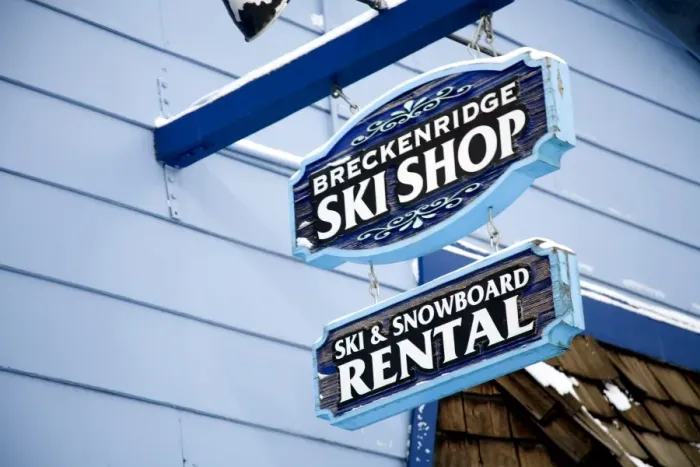 Framed Print : Sign outside ski rental store Framed Print : Sign outside ski rental store