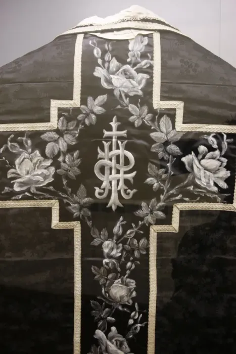 Framed Print : Silk priests chasuble, Abondance, Haute Savoie, France, Europe Framed Print : Silk priests chasuble, Abondance, Haute Savoie, France, Europe