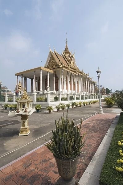 The Silver Pagoda, so named because the floor is lined with silver, The Royal Palace, Phnom Penh, Cambodia