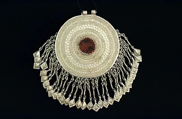 Silver pendant worn by women of old tribes in Sind