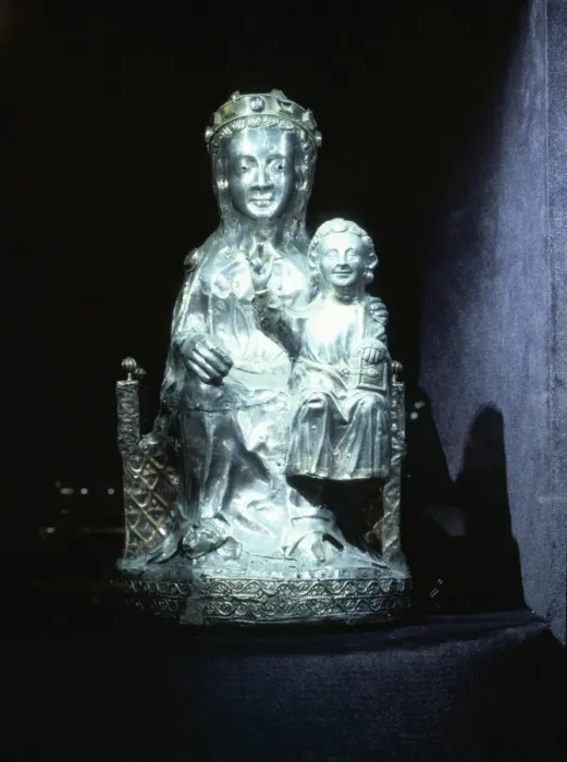Framed Print : Silver statuette of Virgin Mary and Child, dating from end of the 13th century Framed Print : Silver statuette of Virgin Mary and Child, dating from end of the 13th century
