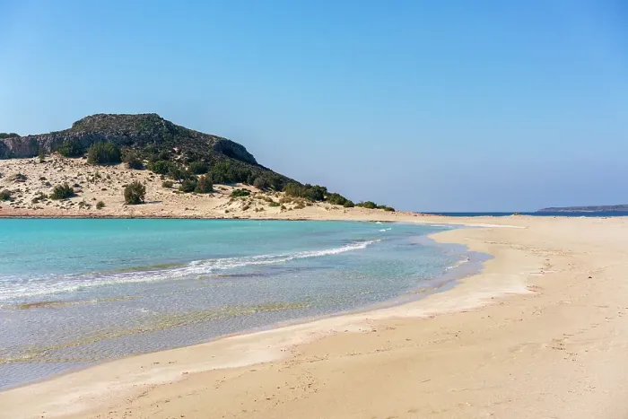 Framed Print : Simos beach with turquoise water, Elafonisos island, Greece Framed Print : Simos beach with turquoise water, Elafonisos island, Greece