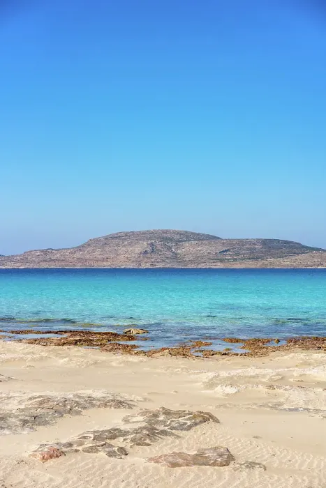 Framed Print : Simos beach with turquoise water, Elafonisos island, Greece Framed Print : Simos beach with turquoise water, Elafonisos island, Greece