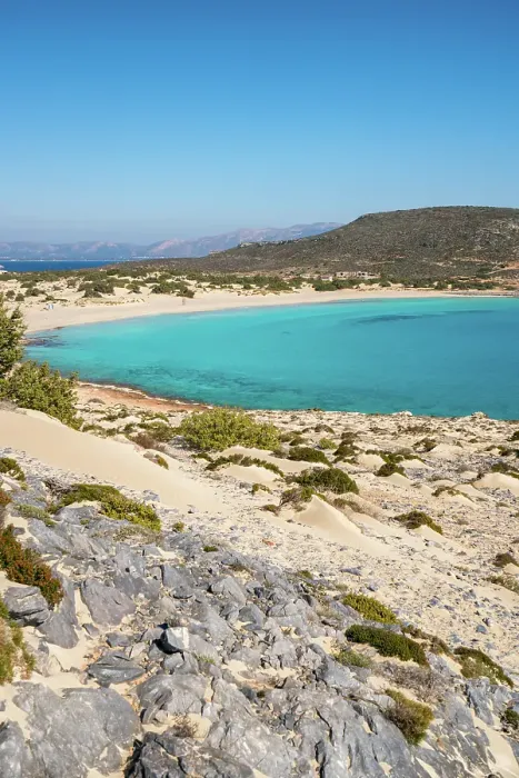 Framed Print : Simos beach with turquoise water, Elafonisos island, Greece Framed Print : Simos beach with turquoise water, Elafonisos island, Greece