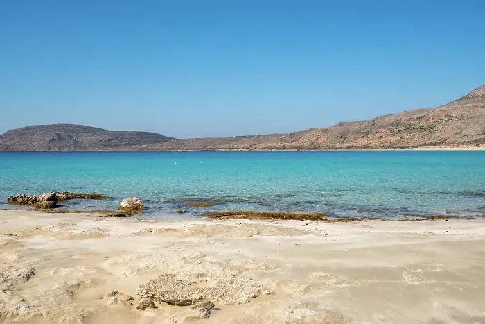 Framed Print : Simos beach with turquoise water, Elafonisos island, Greece Framed Print : Simos beach with turquoise water, Elafonisos island, Greece
