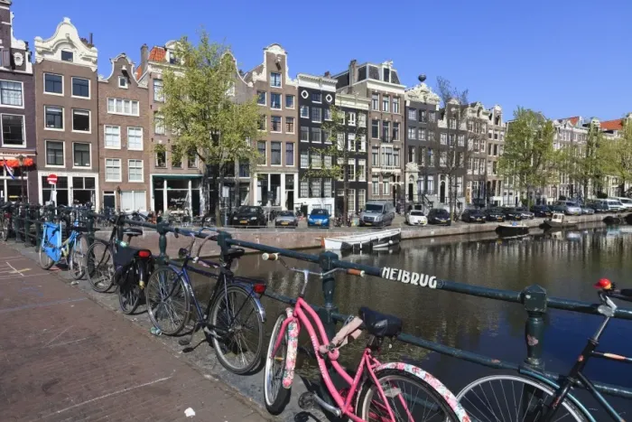Framed Print : Singel Canal, Amsterdam, Netherlands, Europe Framed Print : Singel Canal, Amsterdam, Netherlands, Europe